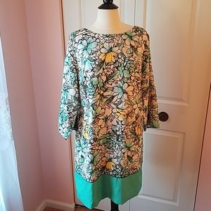 Limited Tall  xlarge floral dress with light aqua